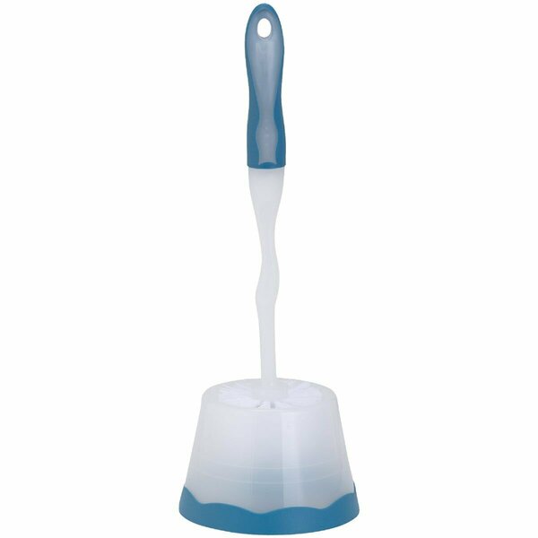 All-Source 21 In. Polypropylene Bristle Toilet Bowl Brush Set With Caddy 616211